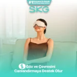 SKG ES500 Katlanabilir Göz Masaj Aleti, Beyaz